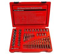 PANOVOS 49PCS Screw Extractor/Left Drill Bit Set, Multi Spline Screw/Bolts Extractors Lug nut Remove Set for Removing Broken Studs, Bolts, Socket Screws,Nut,Studs and Fittings