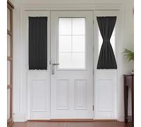 PANOVOUS French Door Curtains Set of 2 Blackout-Door Window Curtains for Small Window Sidelight Blackout Curtain Rideaux Sun Blocking/Privacy Protecting 25W x 40L 2 Panels