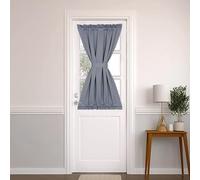 PANOVOUS Grey French Door Curtains for Small Windows Elegant Curtains for Door Window Sidelight Curtain Grey 25x40 Inch 1 Panel