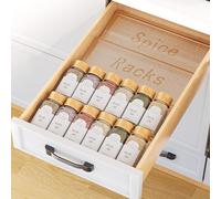 PanPanPal Spice Drawer Organiser, 2 Tiers, Set of 2, Amber