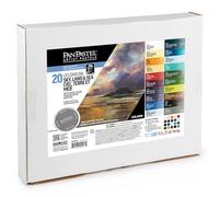 PanPastel Artist Pastels by GOLDEN, Sky, Land & Sea - Les Darlow Set, 20 Color, Professional Artist Pastels, Unique Pan Format (cake-like)