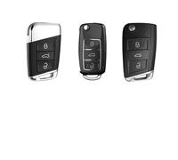 PANPHEN 100pcs Car Key Cover for VW Key Box/Key Case Cover for VW, Polo, Skoda, Seat, 3 Buttons (Silver)