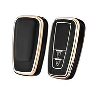 PANPHEN car key case for Toyota, suitable for Toyota CHR RAV4 Camry C-HR Corolla Prado Prius 2016 2017 2018 2019 2020, 2 buttons, Black
