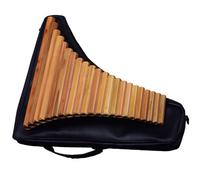 Panpipes Bitter Bamboo Pan Flute Instrument C Professional 22-Tube G-Tuned Pan Flute Playing Left-Hand Pan Flute(C)