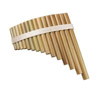 Panpipes Handmade 15 Pipes Pan Flute G Key Folk Musical Instruments Original Colour Flute De Pan Woodwind Instrument(L)