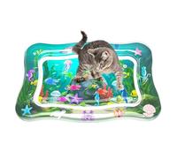 PANRIO Interactive Cat Toy for Indoor Cats, Upgraded Cat Water Mat with Fish - Thickened 0.7mm Enrichment Stimulating Water Sensory Play Mat, Water Bed Toys for Bored Adult Kitten Cats