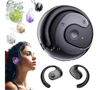 Panruia AI Translation Wireless OWS Bluetooth 5.4 Earphones Fit IOS & Android, 144 Online Languages Translation in Real Time, Instant Translate Earbuds, Simultaneous Interpretation Headphones (Black)