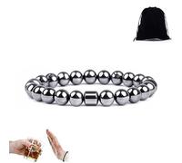 Panruia Glame Anti Alcohol Bracelet, GM Anti Alcohol Bracelet, Adjustable Magnetic Bead Bracele Sobriety Bracelets For Men Women, Relieve Stress, Drank Less In The First Week (Silver)
