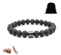 Panruia Glame Anti Alcohol Bracelet, GM Anti Alcohol Bracelet, Adjustable Magnetic Bead Bracele Sobriety Bracelets For Men Women, Relieve Stress, Drank Less In The First Week (Black, A)