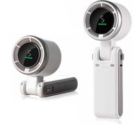 Panruia Gohomie Hurricane Grade Cooling Fan, Gohomie High Speed Turbine Fan,Portable Hand-Folding Turbine Fans, 3 High-Speed Modes, USB-C Charged, Quiet Operation for Home Office (White)