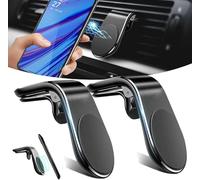 Panruia Phone Holder, 2026 Mobile Phone Navigation Magnetic Bracket, L Type 360° Rotatable Car Phone Mount, For Car Vent, For Any SmartPhone (2Pcs,B)