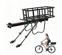 Pansente Rear Bike Basket with Bike Rack, Load 165 LB Detachable Heavy Duty Aluminum Bike Basket Rear, Bike Rack,Suitable for Adult Women/Men with Dogs, Commuting and Shopping