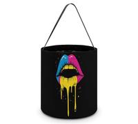 Pansexual Flag Lgbt Gay Dripping Lips Halloween Candy Bag Pumpkin Tricking Or Treating Tote Easter Eggs Bucket Best Party Gifts