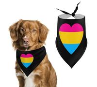 Pansexual Heart Proud Flag Dog Bandana Puppy Cat Scarfs Bibs Washable Triangle Kerchief Pet Gifts