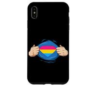 Pansexual Hero LGBTQ Pride Superhero Chest Emblem Case for iPhone XS Max