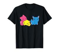 Pansexual Kawaii Cat Anime Art Cute LGBTQ Pan Pride Parade T-Shirt