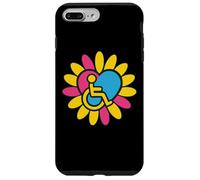 Pansexual Pan Pride Disabled Wheelchair Heart Flower Petals Case for iPhone 7 Plus/8 Plus