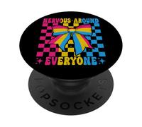 Pansexual Pan Pride Flag LGBTQ Nervous Around Everyone PopSockets Adhesive PopGrip