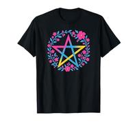 Pansexual Pentagram Wiccan Pagan Pan Pride Flag Boho T-Shirt