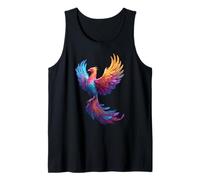 Pansexual Phoenix Bird Pan Pride Flag Rising From Ashes Tank Top