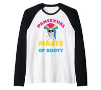 Pansexual Pirate I Like All Kinds of Booty LGBT-Q Pans Pride Raglan Baseball Tee
