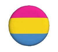 Pansexual Pride Flag Back Tyre Tire Cover Universal Dust-Proof Tyre Bag, For SUV, Camper, Car, 16in