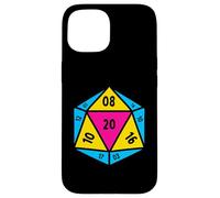 Pansexual Pride Flag D20 Dice Polysexual LGBT Gender Queer Case for iPhone 15