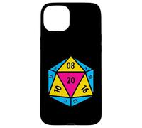 Pansexual Pride Flag D20 Dice Polysexual LGBT Gender Queer Case for iPhone 15 Plus
