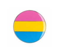 Pansexual Pride Flag Enamel Pin Badge 2.5cm - Round Pink Yellow Blue Pan Pride Lapel Pin - LGBTQ+ Identity Awareness Equality Support Badge for Jacket Bag Hat Gift