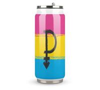 Pansexual Pride Symbol Flag Custom Insulated Cups & Mugs Funny Stainless Steel Coffee Mug with Lids Drinks Tumbler