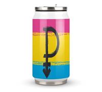 Pansexual Pride Symbol Flag Custom Insulated Cups & Mugs Funny Stainless Steel Coffee Mug with Lids Drinks Tumbler