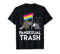 Pansexual Trash Raccoon Opossum Funny LGBTQ Pan Pride T-Shirt