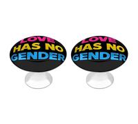 Pansexuality Flag Love Has No Gender Cabinet Knobs Drawer Pulls Door Handles Dresser Cup Stainless Steel 2Pcs