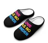Pansexuality Flag Love Has No Gender Men's Slippers House Slipper Anti-skid Sole Indoor Shoes Outdoor Comfort Cotton