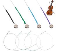 PANSHA 8 Pieces Violin Strings Full Set G-D-A-E, Replacement Strings for 4/4 3/4 1/2 1/4 Violins, Quality Steel Core for Student Beginner & Enthusiasts Playing