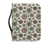 Panskyllis Bible Cover for Men Women Dustproof PU Leather Study Bible Protective Bag Handy Storage Bag with Handle Size M-2XL, Mandala, M