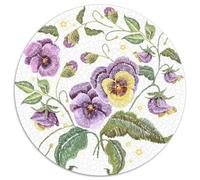Pansy Embroidery 1000 Pieces Dope Jigsaw Puzzles Stress Reliever Family Game Colourful Gift For Adults And Kids 1000pcs (67.5x67.5cm)