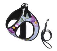 Pansy Flowers,Pet Harness,Adjustable Reflective Dog Harness,Pet Leash Vest,L