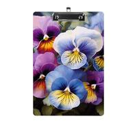 Pansy Perfection Acrylic Clipboard A4 Letter Size Standard Clipboard with Metal Profile Clip, Hanging File Holder for Teacher, Social Worker, Office Supplies 8.5 X 12.5 Inch