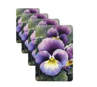 Pansy Perfection Car Air Fresheners 4 Pcs Funny Hanging Car Air Fresheners Cute Long Lasting Scented Mirror Hanging Decoration Ornaments Gift For Men Women Rectangle