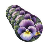 Pansy Perfection Car Air Fresheners 4 Pcs Funny Hanging Car Air Fresheners Cute Long Lasting Scented Mirror Hanging Decoration Ornaments Gift For Men Women Round Shape