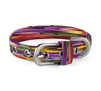 Pansy Perfection Cat Collar,Personalized Breakaway Kitten Collars with Breakaway Safety Release Buckle,Ultra Soft Elastic Adjustable Band Dog Collar for Small Medium Dog Cat