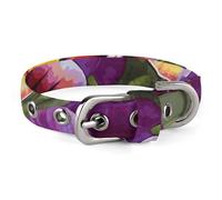 Pansy Perfection Dog Collar for Small Medium Dogs Breakaway Cute Kitten Cat Collar Soft Adjustable Dog Collars with Safety Buckle,Pet Accessories for Walking Running