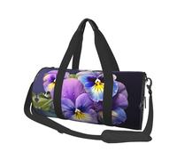 Pansy Perfection Duffle Bag With Shoes Compartment And Adjustable Strap,Foldable Travel Duffel Bags For Men Women,Waterproof Duffel Bags, Black, One Size