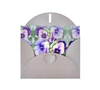 Pansy Perfection Gray prints Greeting Cards 6x4-inch with Envelope | Perfect for writing greetings and thank-you notes