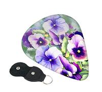Pansy Perfection Guitar Picks, 6 Pack Includes Thin(.46mm), Medium(.71mm) & Heavy Gauges(.96mm) Suitable For Guitar, Ukulele, Etc.