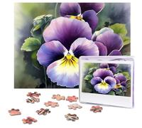 Pansy Perfection Jigsaw Puzzle for Adults Challenging Wooden Puzzles 500 Pieces Personalized Photo Puzzle Picture Jigsaws Custom Jigsaw Puzzles for Birthday