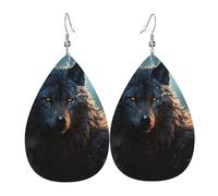 Pansy Perfection Leather Earrings for Women Dangle Earring Fashion Boho Drop Dangle Earrings Hypoallergenic 925 Silver Teardrop Earring Jewelry Gift Valentine's Day, One Size, No Gemstone