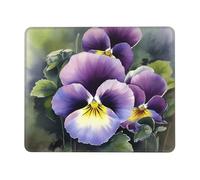 Pansy Perfection Mouse Pad with Stitched Edge, Comfortable Mouse Pads with Non-Slip Rubber Base Gaming Mouse Mat Washable Mousepads Computers Laptop Desk Accessories for Office 9.4"x7.9"