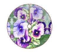 Pansy Perfection Print Christmas Tree Skirt Festive Decoration For The Perfect Holiday Ambience